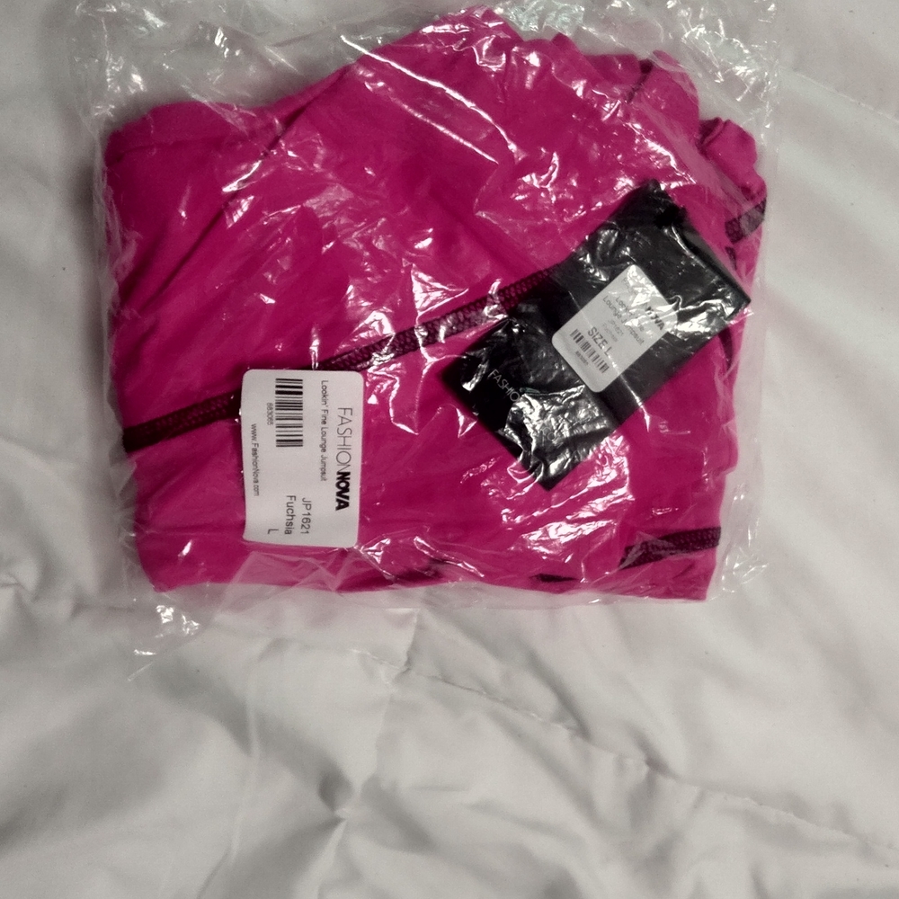 NWT Fashion Nova Lookin Fine Lounge Jumpsuit, Lg